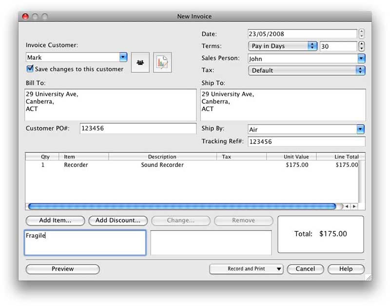 invoice software free